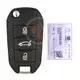 Genuine Citroen Aircross C3 Flip Key Remote 2014 2019 P/N: 981846447 Status Genuine