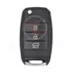 Hyundai Flip Key Remote Shell 3 Buttons HYN14R Blade With SUV Trunk Panic Button No