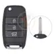 Hyundai Flip Key Remote Shell 3 Buttons HYN14R Blade With SUV Trunk Buttons 3