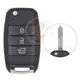 Hyundai Flip Key Remote Shell 3 Buttons HYN14 Blade With SUV Trunk Buttons 3