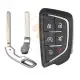 Cadillac escalade 2021 2024 smart proximity remote key shell 6 buttons blade