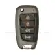 Hyundai accent 2018 2022 flip remote key shell 4 buttons front