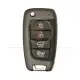 Hyundai santa fe 2018 2022 flip remote key shell 4 buttons front