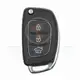 Hyundai Sonata 2012 2016 Chrome Flip Key Remote Shell 3 Buttons Panic Button No