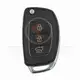 Kia Hyundai 2008 2012 Chrome Flip Remote SUV Trunk Shell 3 Buttons Panic Button No