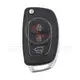 Hyundai Flip Key Remote Shell 3 Buttons SUV Trunk HYN14R Blade Status Aftermarket