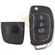 Hyundai Flip Key Remote Shell 4 Button Sedan Trunk HYN14 Blade Panic Button Yes