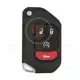 Jeep Wrangler 2018 2022 Flip Key Remote Shell 4 Buttons Emergency Key/blade Included