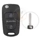 Hyundai elantra flip key remote shell 2buttons right groove blade hyn14r aftermarket 34863 1