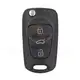Kia flip key remote shell 3buttons with suv trunk right groove normal blade aftermarket 34868 2