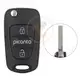 Kia picanto 2007 2014 flip key remote shell 2buttons with left groove laser blade aftermarket 34860 1