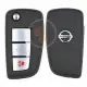 Nissan rogue sunny kicks 2014 2021 flip remote key shell 3 buttons