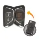 Modified peugeot 2 button flip key upgrade shell black