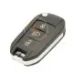 Peugeot 3 button flip key remote shell with hu83 blade 3d