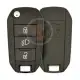 Peugeot 3 button flip key remote shell with hu83 blade