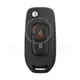 Renault Flip Key Remote Shell 2 Buttons With White Back Cover Emergency Key/blade Included