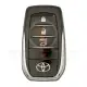 Toyota land cruiser 2016 2021 smart key remote shell 4 buttons front