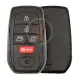 Toyota bz4x 2024 smart proximity remote key shell 5 buttons