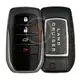 Toyota 2021 Smart Key Shell 4B Boutons de marque de rechange 2