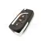 Toyota 2013 2020 flip remote key shell 3 button toy48 blade 3d