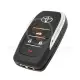 Modified toyota 2006 2015 flip remote key shell 4 buttons side