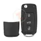 New Model Volkswagen 2002 2005 3+1 Buttons Flip Remote Shell With Pin Buttons 4