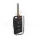 Volkswagen Golf 7 Flip Key Remote Shell 3 Botones HU162 Blade Botones 3