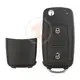 Volkswagen Flip Key Remote Shell 2 botones con pasador lateral Estado del mercado de accesorios