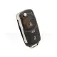 Volkswagen flip key shell 3 buttons with pin aftermarket 3d2