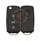Volkswagen flip key shell 3 buttons with pin aftermarket