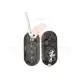 Alfa romeo flip remote key shell 3 buttons aftermarket brand inside