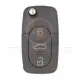 Audi flip key remote shell 3 buttons with battery holder front