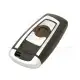 Bmw cas4 smart key remote shell 3 buttons silver line 3d2