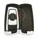 Bmw cas4 smart key remote shell 3 buttons silver line