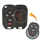 Modified flip remote key shell 5 buttons for gmc sedan first