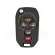 Modified flip remote key shell 5 buttons for gmc sedan front