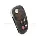 Jaguar 2001 2008 flip remote key shell 4 buttons aftermarket side