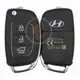 Genuine Hyundai Santa Fe IX20 Flip Key Remote 2014 P/N: 95430 1K500 Buttons 3