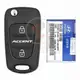 Genuine Hyundai Accent Flip Key Remote 2010 2013 P/N: 95430 1R100 Transponder Chip PCF7936