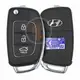 Genuine Hyundai Accent Flip Key Remote 2017 2018 P/N: 95430 1RAC1 Buttons 3