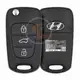 Genuine Hyundai I30 Flip Key Remote 2008 2012 P/N: 95430 2L630 433MHz Buttons 3