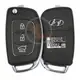 Genuine Hyundai Tucson Tucson IX35 Flip Key Remote 2013 P/N: 95430 2S750 Buttons 3
