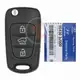 Genuine Hyundai Veracruz Flip Key Remote 2009 2013 P/N: 95430 3J900 Battery Type CR2032