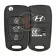 Genuine Hyundai Azera Grandeur Flip Key Remote 2006 2012 433MHz Buttons 3