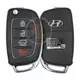 Genuine Hyundai Santa Fe Flip Key Remote 2013 2016 P/N: 95430 4Z100 Buttons 4