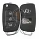 Genuine Hyundai i10 i20 Flip Key Remote 2013 2018 P/N: 95430 B9100 Buttons 3