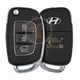 Genuine Hyundai i20 Flip Key Remote 2014 2018 P/N: 95430 2S750 433MHz Buttons 3