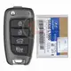 Genuine Hyundai Sonata Flip Key Remote 2019 2022 P/N: 95430 L1000 Buttons 4