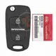 Genuine Kia Sportage Flip Key Remote 2005 2011 P/N: 95430 1F610 Frequency 433MHz