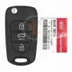 Genuine Kia Forte Cerato Flip Key Remote 2010 P/N: 95430 1M250 433MHz Buttons 3